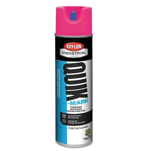 QUIK-MARK FLUORESCENT INVERTED MARKING PAINT, WATER BASE, 17 OZ AEROSOL, FLUORESCENT PINK by Krylon