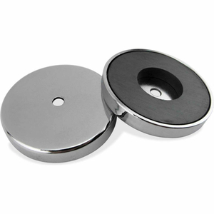 CERAMIC ROUND BASE MAGNET - 65 LBS. PULL by Master Magnetics, Inc. (The Magnet Source)