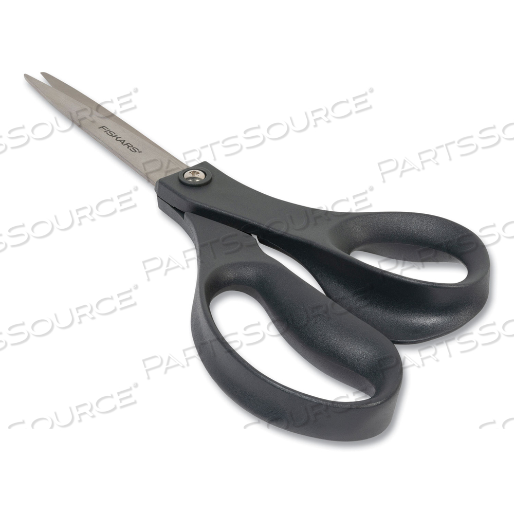 EVERYDAY SCISSORS, 8" LONG, 3.25" CUT LENGTH, BLACK STRAIGHT HANDLE by Fiskars