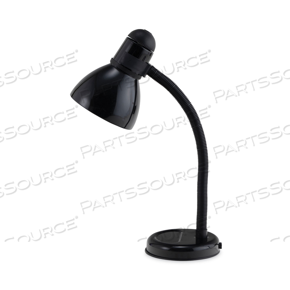 ADVANCED STYLE INCANDESCENT GOOSENECK DESK LAMP, 6W X 6D X 18H, BLACK 