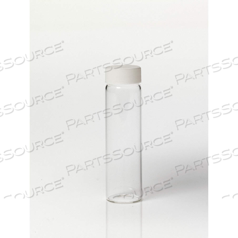 GLASS VIAL WITH CAP, BOROSILICATE GLASS, 40 ML CAPACITY - ML, 1.35 FL OZ CAPACITY - OZ, NON-STERILE by Approved Vendor GLASS VIAL WITH CAP, BOROSILICATE GLASS, 40 ML CAPACITY - ML, 1.35 FL OZ CAPACITY - OZ, NON-STERILE by Approved Vendor