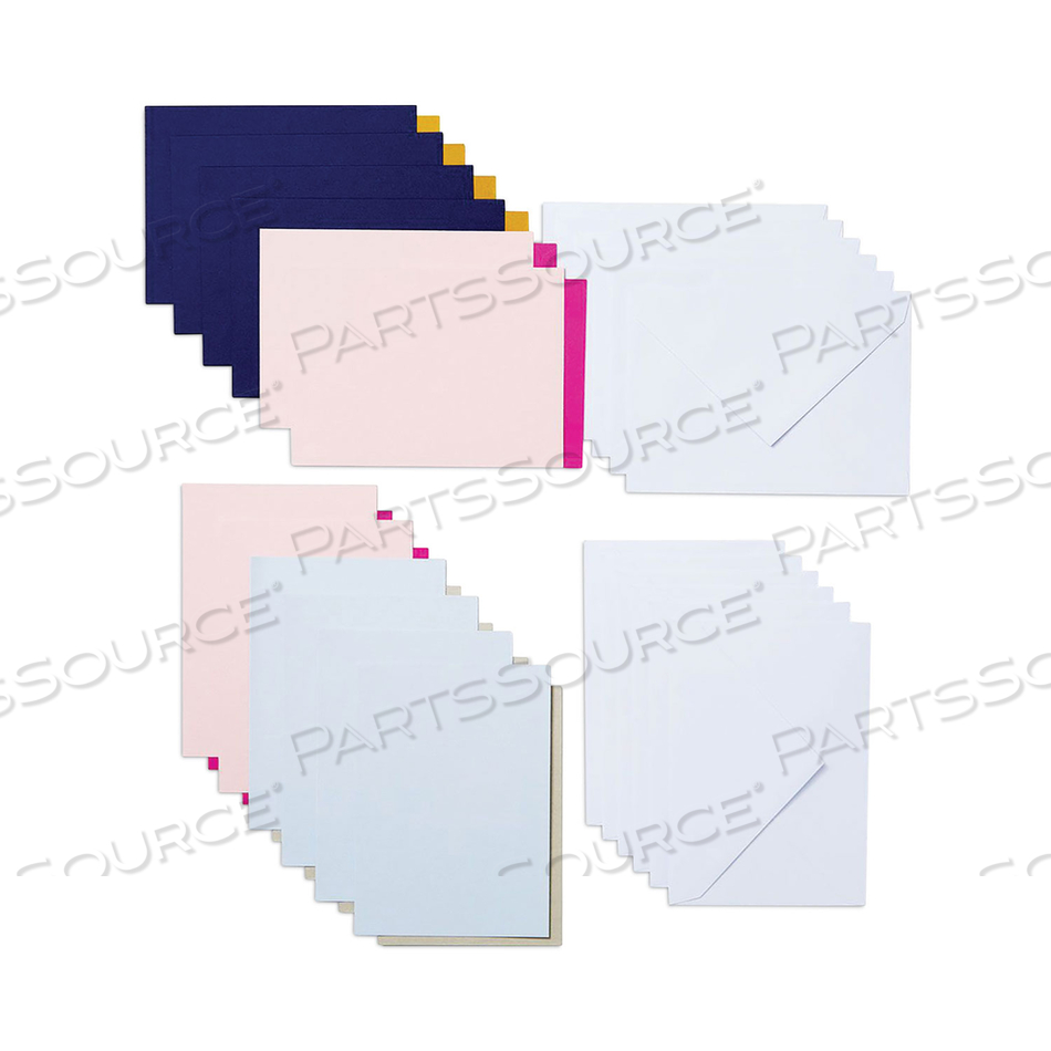 JOY INSERT CARDS, 4.5 X 6.25, 12 ASSORTED COLOR CARDS/12 ASSORTED COLOR INSERTS/12 WHITE ENVELOPES 