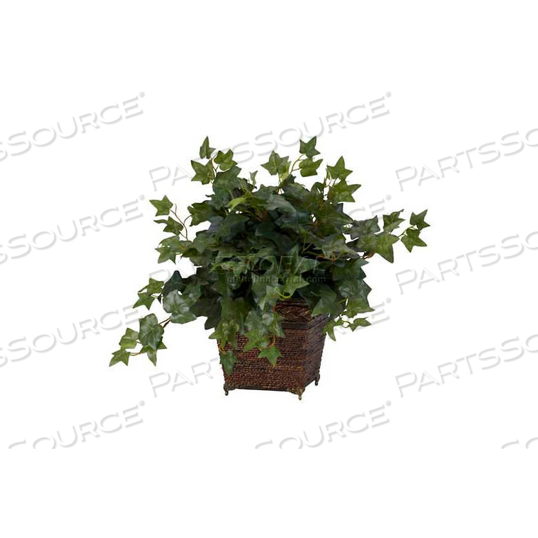 PUFF IVY WITH COILED ROPE PLANTER SILK PLANT 