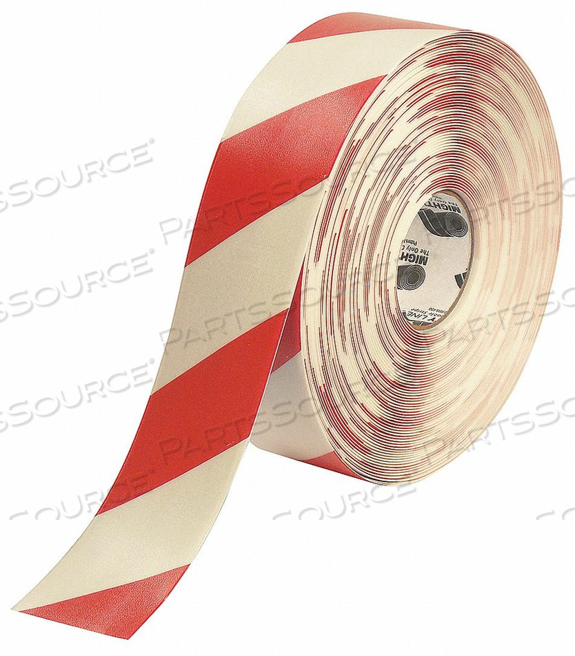 K2074 IND FLOOR TAPE ROLL RED/WHITE VINYL by Mighty Line K2074 IND FLOOR TAPE ROLL RED/WHITE VINYL by Mighty Line