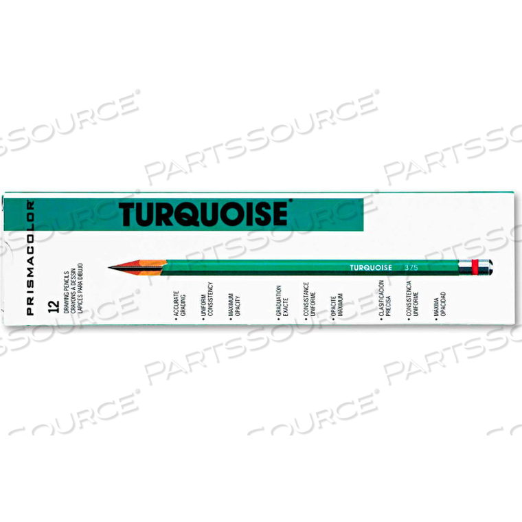 TURQUOISE DRAWING PENCIL - 6B LEAD GRADE - 1.98 MM - DOZEN 