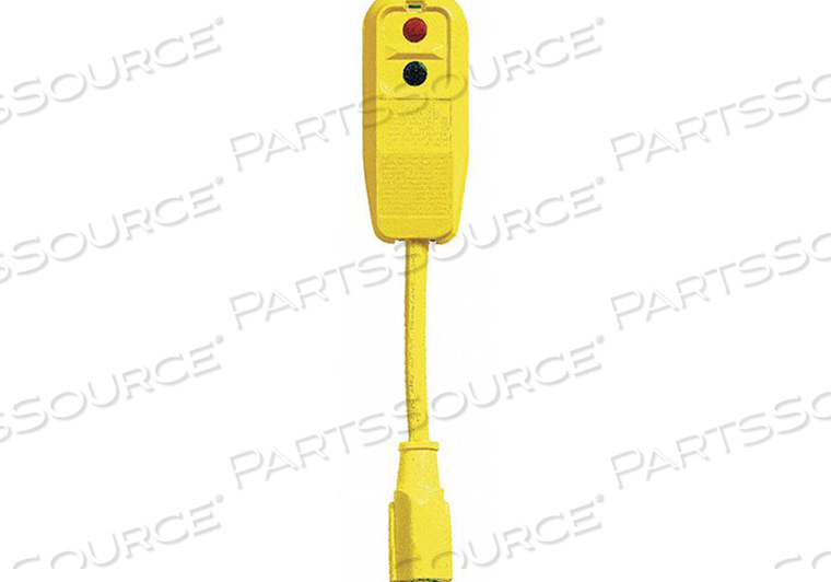 PLUG-IN GFCI WITH CORD, CORD LENGTH 0.75 FT, COLOR YELLOW, MAX. AMPS 15 A, PLUG CONFIGURATION NEMA 5-15P, RECEPTACLE CONFIGURATION NEMA 5-15 by Power First PLUG-IN GFCI WITH CORD, CORD LENGTH 0.75 FT, COLOR YELLOW, MAX. AMPS 15 A, PLUG CONFIGURATION NEMA 5-15P, RECEPTACLE CONFIGURATION NEMA 5-15 by Power First