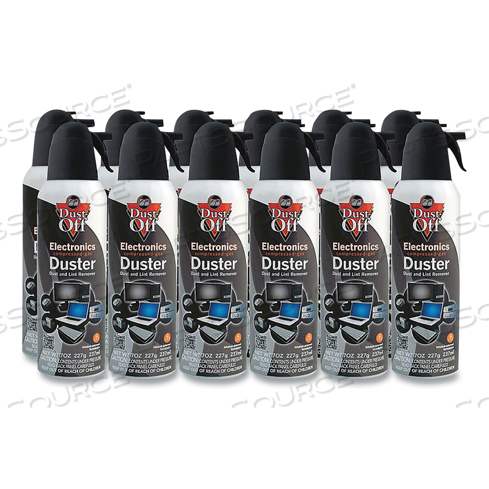 DISPOSABLE COMPRESSED AIR DUSTER, 7 OZ CAN, DOZEN 