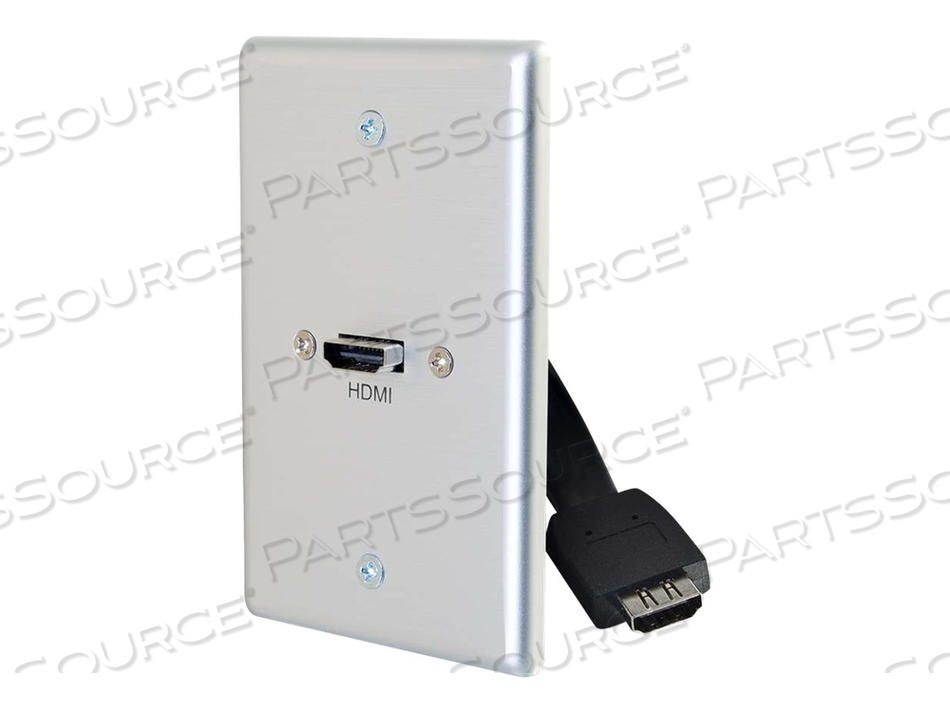 BRUSHED ALUMINUM HDMI PASS THROUGH SINGLE GANG WALL PLATE by Legrand AV (C2G) BRUSHED ALUMINUM HDMI PASS THROUGH SINGLE GANG WALL PLATE by Legrand AV (C2G)