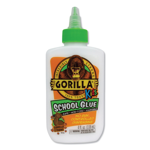 SCHOOL GLUE LIQUID, 4 OZ, DRIES CLEAR, 6/PACK by Gorilla Glue