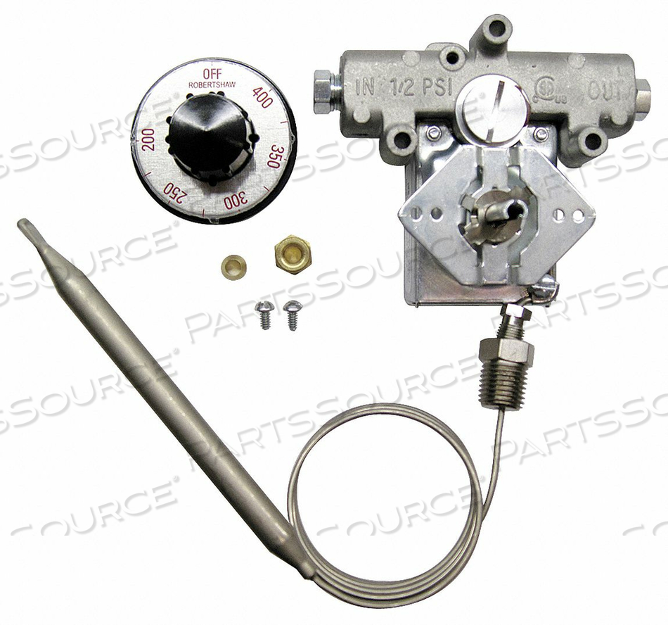 GS 1/4" X 1/4" COMMERCIAL GAS THERMOSTAT WITH 30" CAP. 200-400F by Robertshaw
