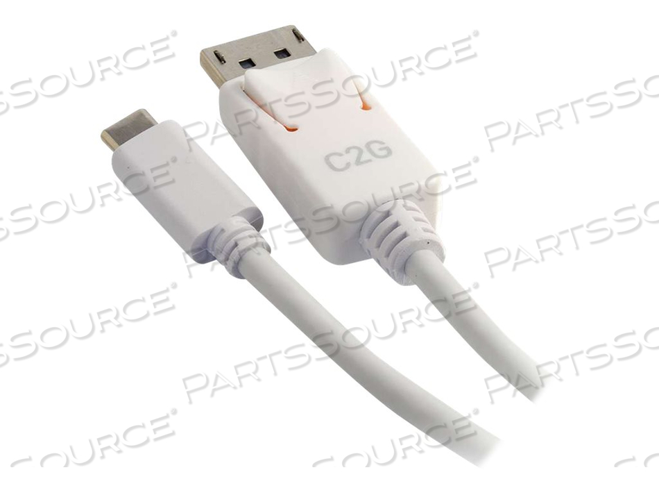 6FT USB-C TO DISPLAYPORT CABLE WHITE by Legrand AV (C2G) 6FT USB-C TO DISPLAYPORT CABLE WHITE by Legrand AV (C2G)