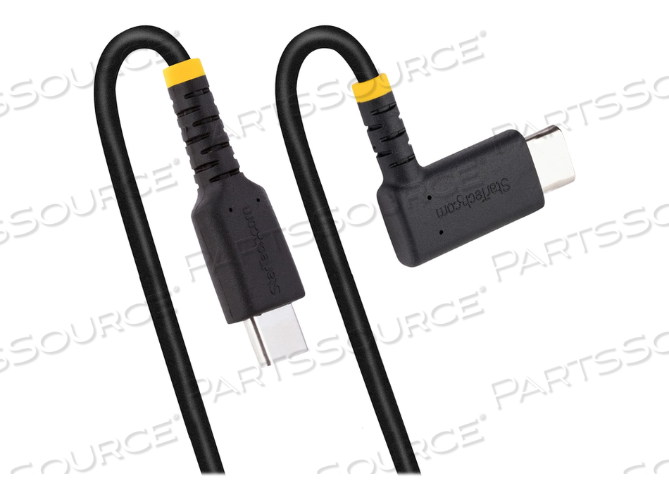 6IN (15CM) USB C CHARGING CABLE RIGHT ANGLE, 60W PD 3A, HEAVY DUTY FAST CHARGE USB-C CABLE, USB 2.0 TYPE-C, DURABLE AND RUGGED ARAMID FIBER, by StarTech.com Ltd.