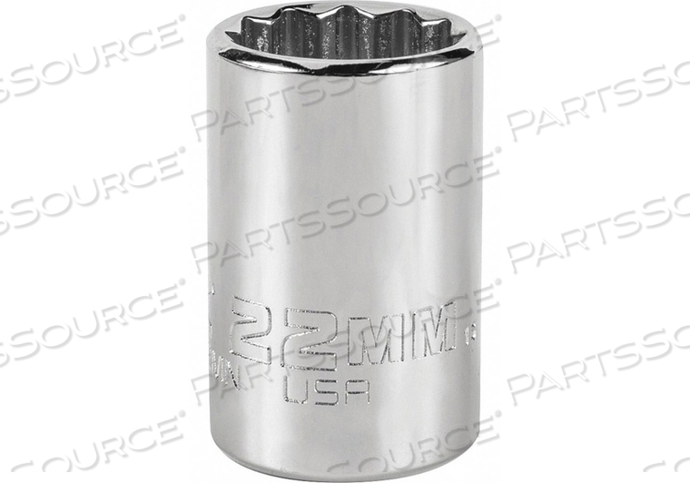 SOCKET 1/2 METRIC SIZE 22MM by Proto