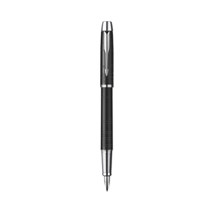 IM PREMIUM ROLLER BALL PEN, STICK, FINE 0.7 MM, BLACK INK, BLACK/CHROME BARREL by Parker