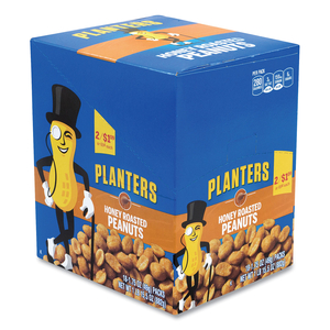 HONEY ROASTED PEANUTS, 1.75 OZ TUBE, 18/BOX by Planters