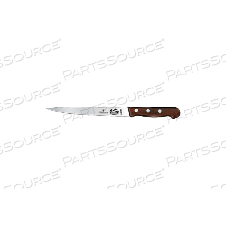 7 FILLET KNIFE, STRAIGHT BLADE, FLEXIBLE, ROSEWOOD HANDLE 40311 by Victorinox Swiss Army