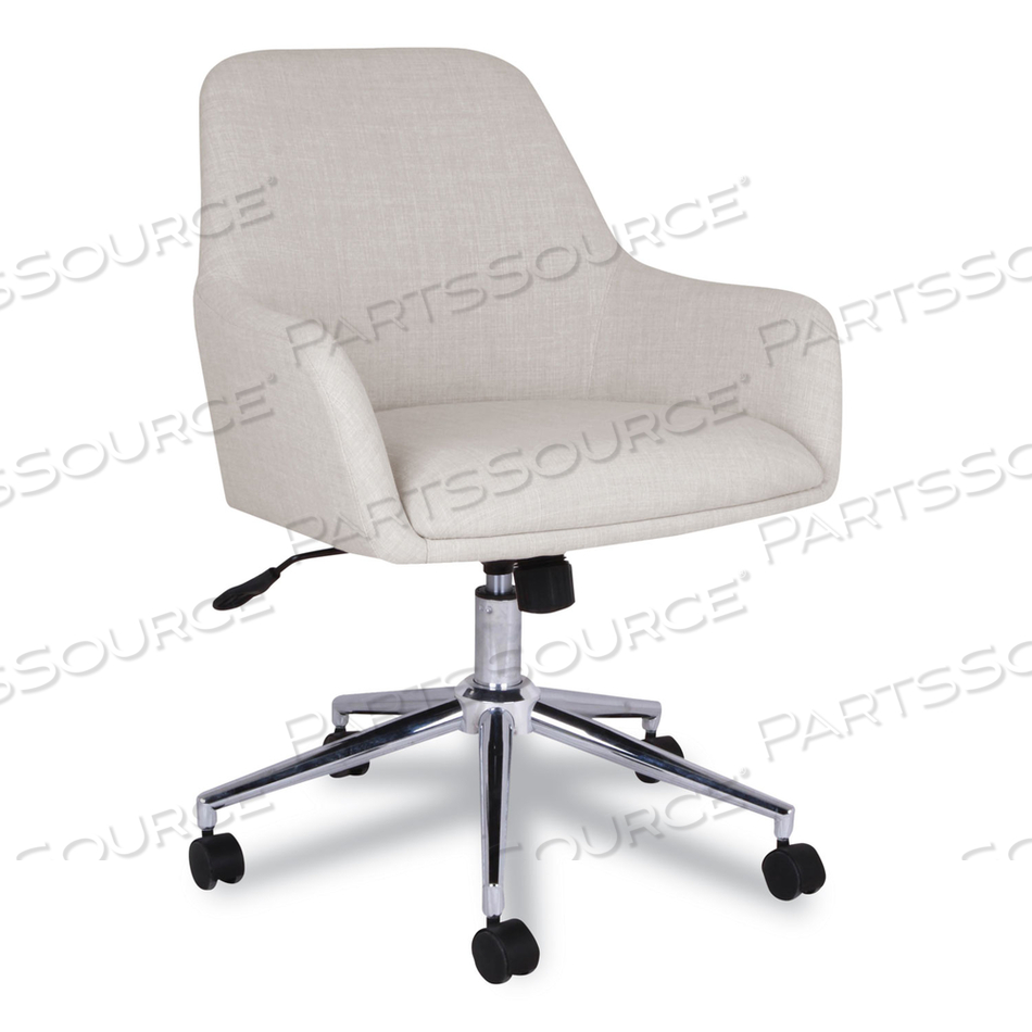 MID-CENTURY TASK CHAIR, SUPPORTS UP TO 275 LB, 18.9" TO 22.24" SEAT HEIGHT, CREAM SEAT, CREAM BACK by Workspace by Alera MID-CENTURY TASK CHAIR, SUPPORTS UP TO 275 LB, 18.9" TO 22.24" SEAT HEIGHT, CREAM SEAT, CREAM BACK by Workspace by Alera