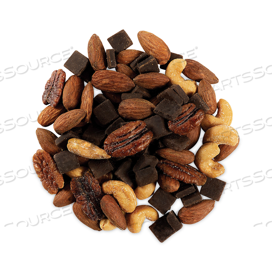 DARK CHOCOLATE MEDLEY TRAIL MIX, 26 OZ RESEALABLE POUCH 