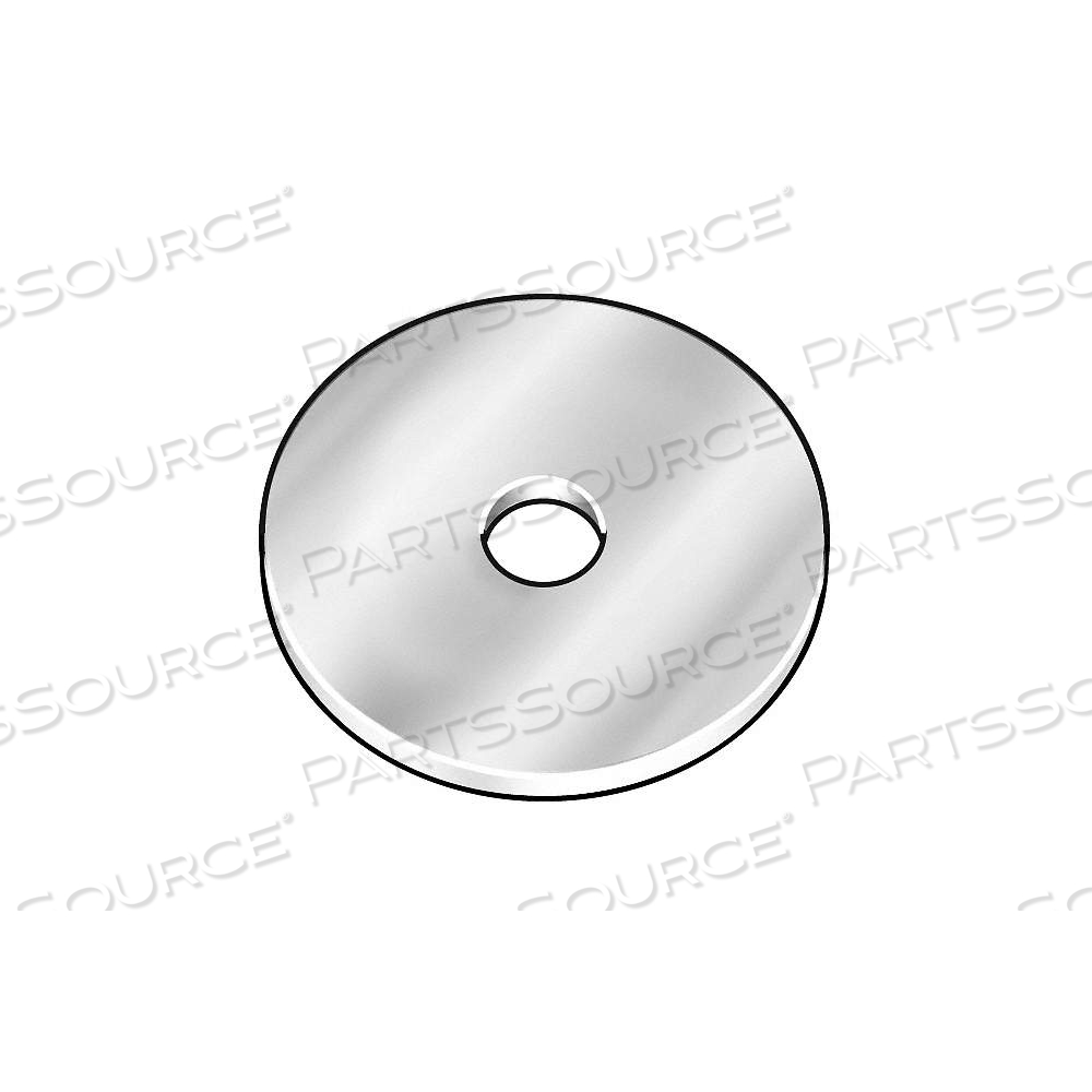 THICK FENDER WASHER, FOR SCREW SIZE #10, STAINLESS STEEL, 18-8, PLAIN, 0.219 IN IN DIA, 1 IN OUT DIA by Approved Vendor