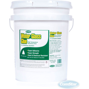 WATER GLASS GLUE HIGH TEMPERATURE CHAMBER GLUE-WATER GLASS, 5 GAL. by Comstar International Inc