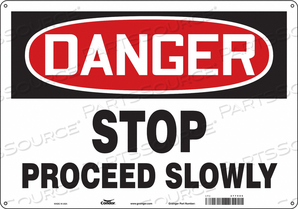 TRAFFIC SIGN 20 W 14 H 0.055 THICKNESS 