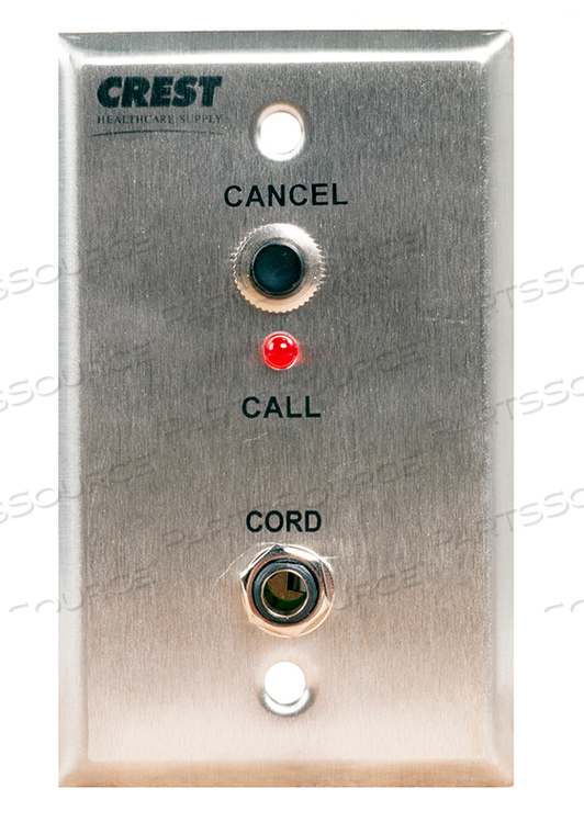 SINGLE PATIENT STATION, 1/4" RECEPTACLE, 1-GANG by Crest Healthcare