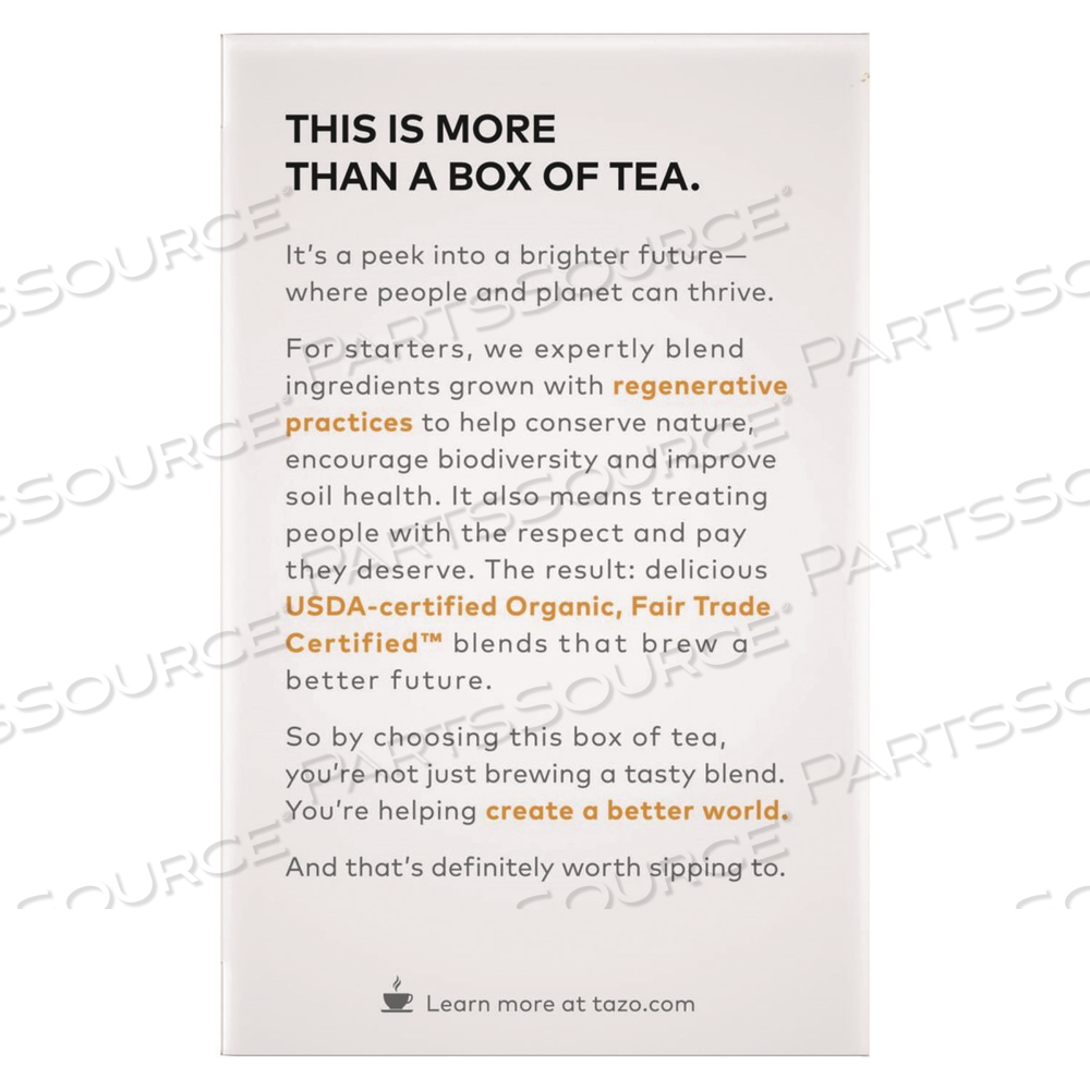 TEA BAGS, ORGANIC CHAI by Tazo TEA BAGS, ORGANIC CHAI by Tazo