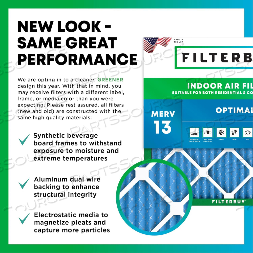 FILTERBUY 10X22X1 AIR FILTER MERV 13 OPTIMAL DEFENSE (5-PACK), PLEATED HVAC AC FURNACE AIR FILTERS REPLACEMENT (ACTUAL SIZE: 10.00 X 22.00 X 1.00 INCHES) 