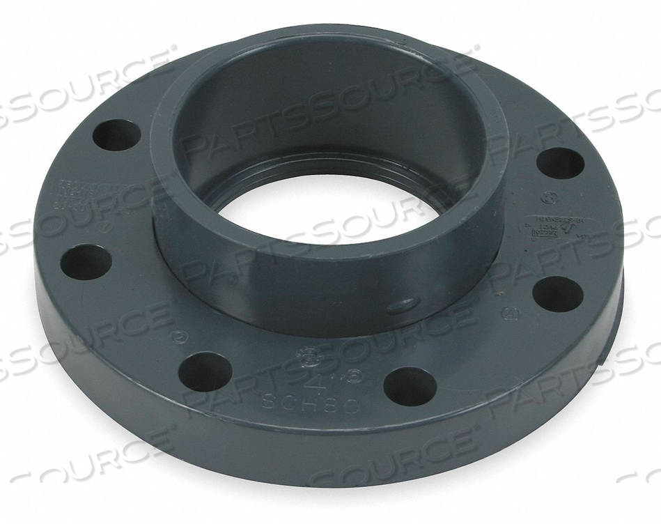 VAN STONE FLANGE, 4 IN FITTING PIPE SIZE, SCHEDULE 80, SOCKET, 150 PSI, GRAY by GF Piping Systems VAN STONE FLANGE, 4 IN FITTING PIPE SIZE, SCHEDULE 80, SOCKET, 150 PSI, GRAY by GF Piping Systems