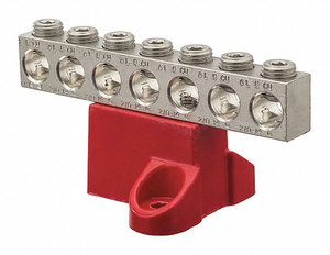 GROUND BAR ALUMINUM 7 CIRCUIT 2/0-14 AWG by NSi Industries GROUND BAR ALUMINUM 7 CIRCUIT 2/0-14 AWG by NSi Industries