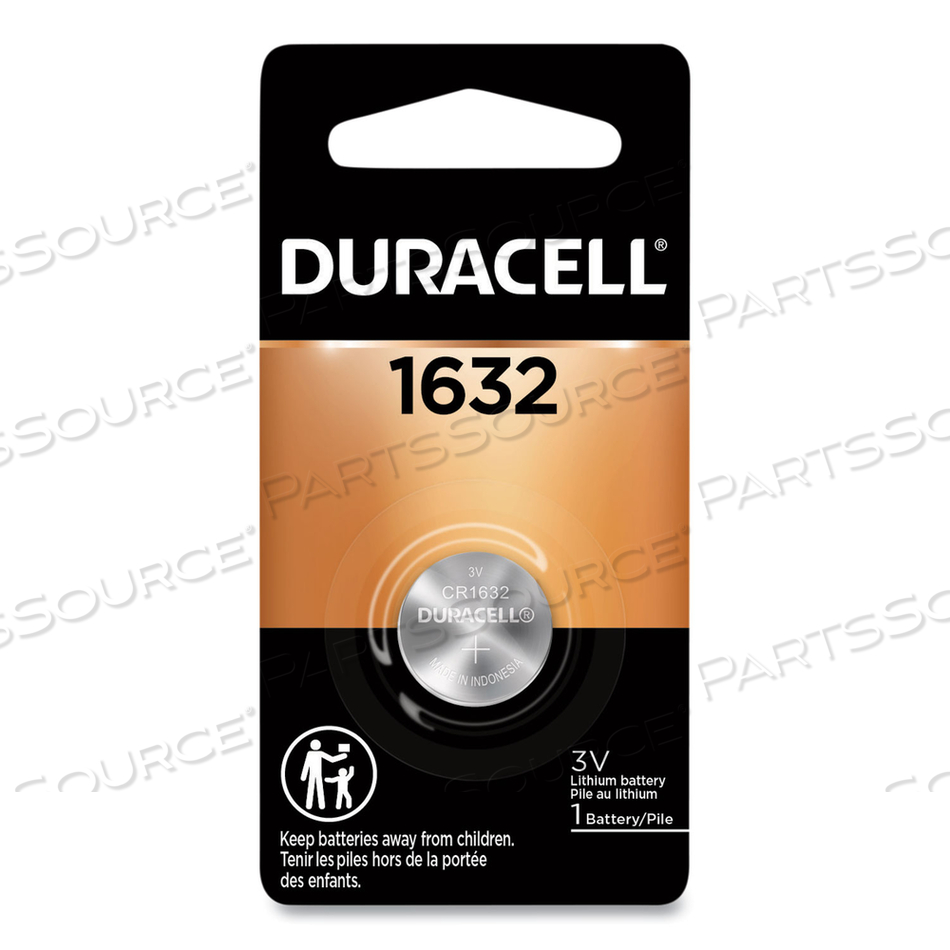 3V 137MAH CR1632 16 DIA X 3.2MM H LITHIUM COIN CELL BATTERY by Duracell 3V 137MAH CR1632 16 DIA X 3.2MM H LITHIUM COIN CELL BATTERY by Duracell