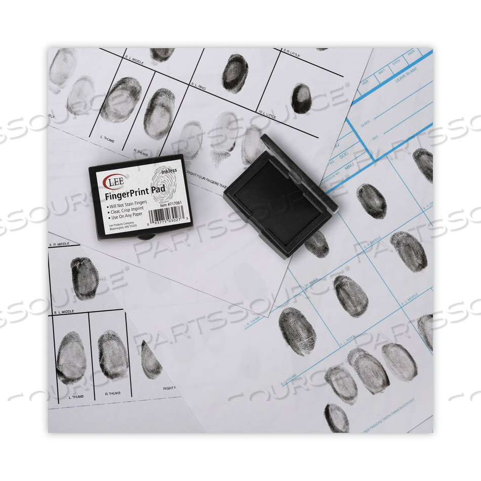 INKLESS FINGERPRINT PAD, 2.25" X 175", BLACK by Lee Products INKLESS FINGERPRINT PAD, 2.25" X 175", BLACK by Lee Products