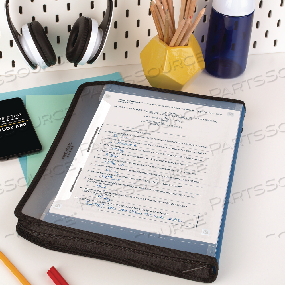 EXPANDING FILE, 7.5" EXPANSION, 7 SECTIONS, ZIPPER CLOSURE, LETTER SIZE, RANDOMLY ASSORTED COLORS by Five Star EXPANDING FILE, 7.5" EXPANSION, 7 SECTIONS, ZIPPER CLOSURE, LETTER SIZE, RANDOMLY ASSORTED COLORS by Five Star