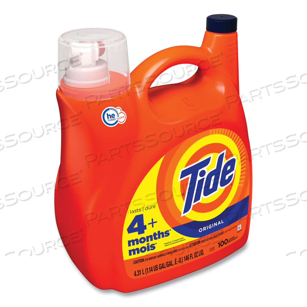 LIQUID LAUNDRY DETERGENT, ORIGINAL SCENT, 132 OZ POUR BOTTLE by Tide LIQUID LAUNDRY DETERGENT, ORIGINAL SCENT, 132 OZ POUR BOTTLE by Tide