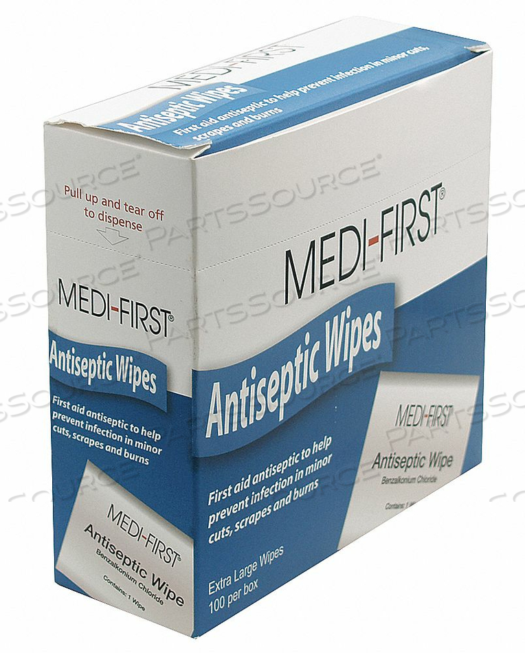 ANTISEPTIC WIPES PK100 by Medi-First ANTISEPTIC WIPES PK100 by Medi-First