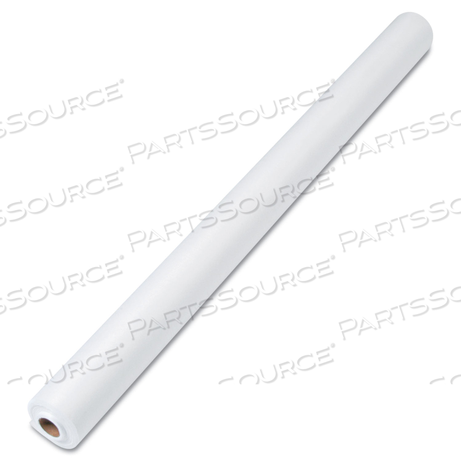 LINEN-SOFT NON-WOVEN POLYESTER BANQUET ROLL, CUT-TO-FIT, 40" X 50 FT, WHITE by Tablemate