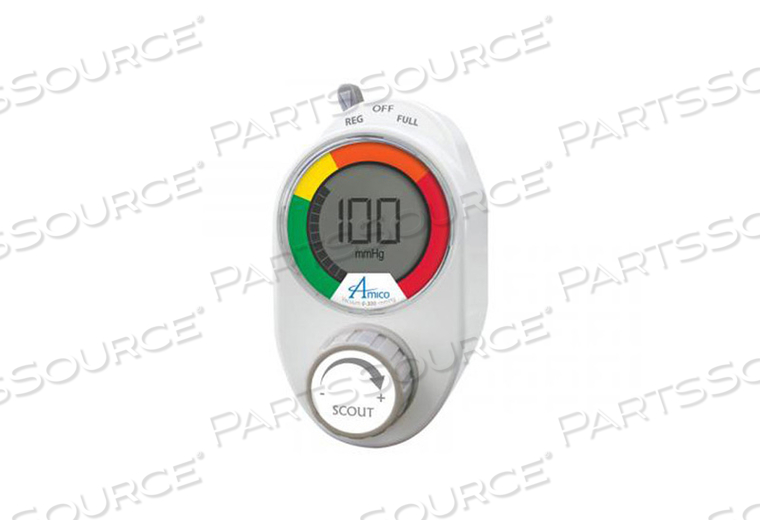 CONTINUOUS/INTERMITTENT SUCTION REGULATOR, DIGITAL, DISS MALE X DISS HANDTIGHT, WHITE, 0 TO 122 DEG F, 0 TO 70 LPM FLOW, DIGITAL DISPLAY by Amico Patient Care Corporation