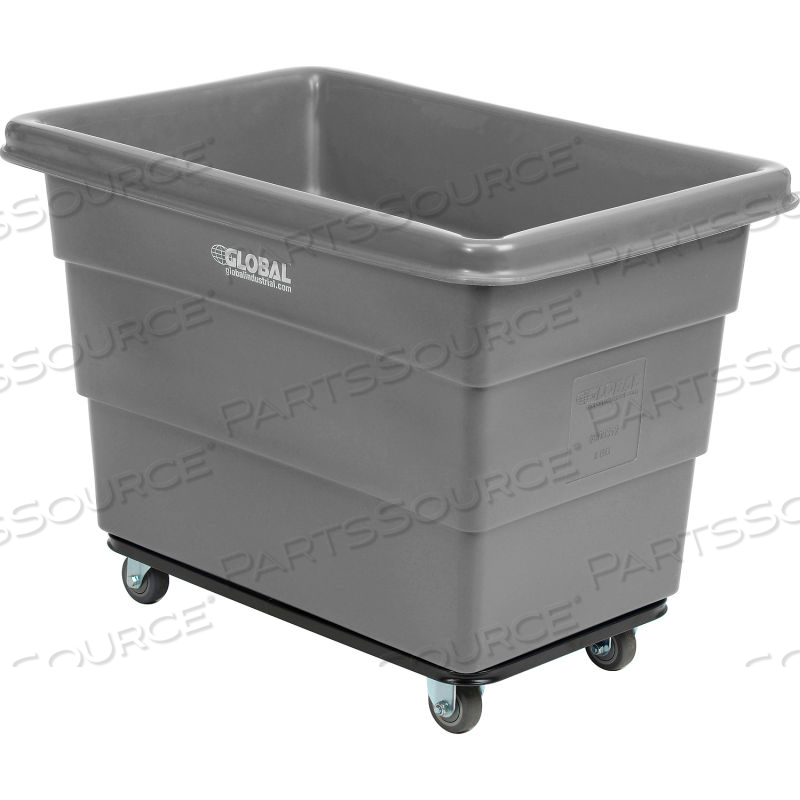 PLASTIC BULK BOX TRUCK, 8 BUSHEL, STEEL CHASSIS BASE GRAY by Approved Vendor
