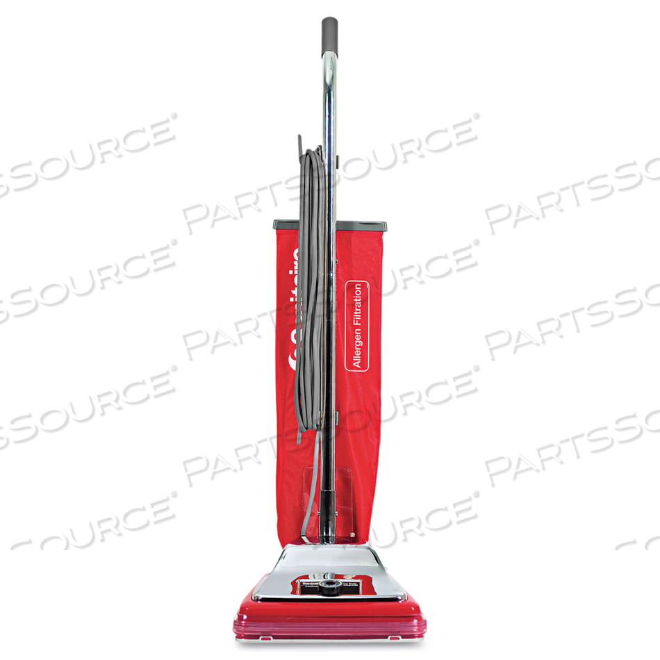 TRADITION UPRIGHT VACUUM SC888K, 12" CLEANING PATH, CHROME/RED by Sanitaire TRADITION UPRIGHT VACUUM SC888K, 12" CLEANING PATH, CHROME/RED by Sanitaire