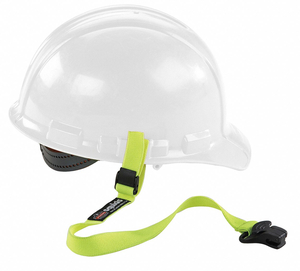 HARD HAT LANYARD WITH CLAMP ELASTIC LIME by Gem Products