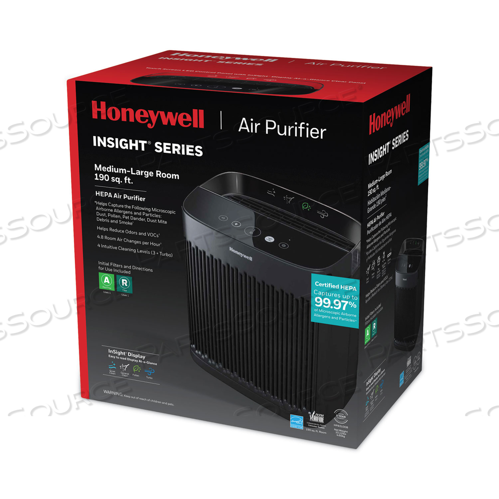 INSIGHT HEPA AIR PURIFIER HPA5100B, 190 SQ FT ROOM CAPACITY, BLACK by Honeywell