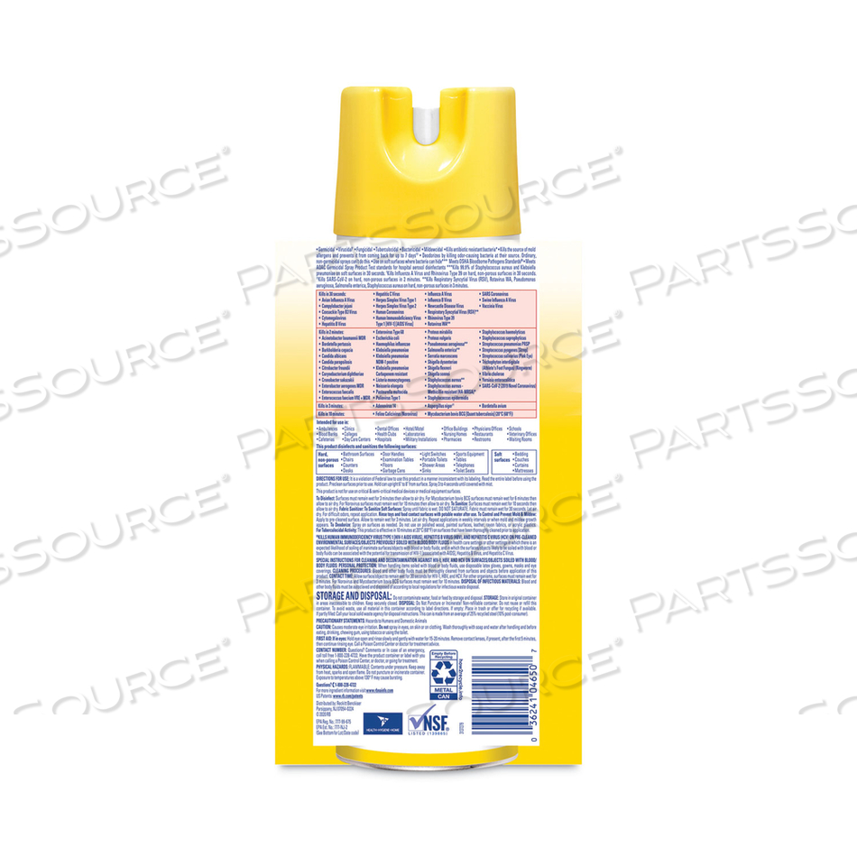 DISINFECTANT SPRAY, ORIGINAL SCENT, 19 OZ AEROSOL SPRAY by Lysol