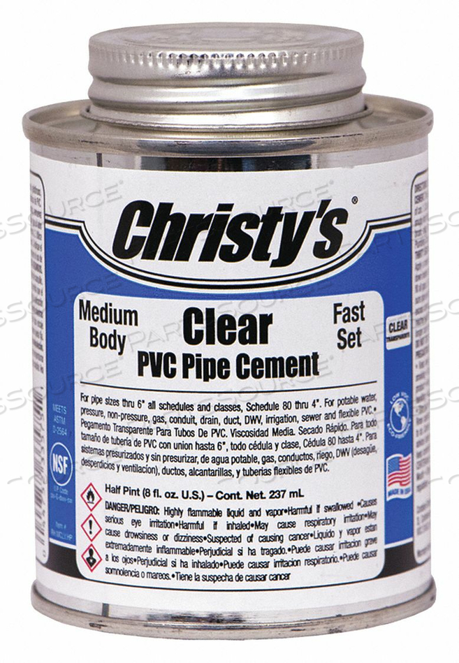 PIPE CEMENT CLEAR 8 OZ. by Christy's