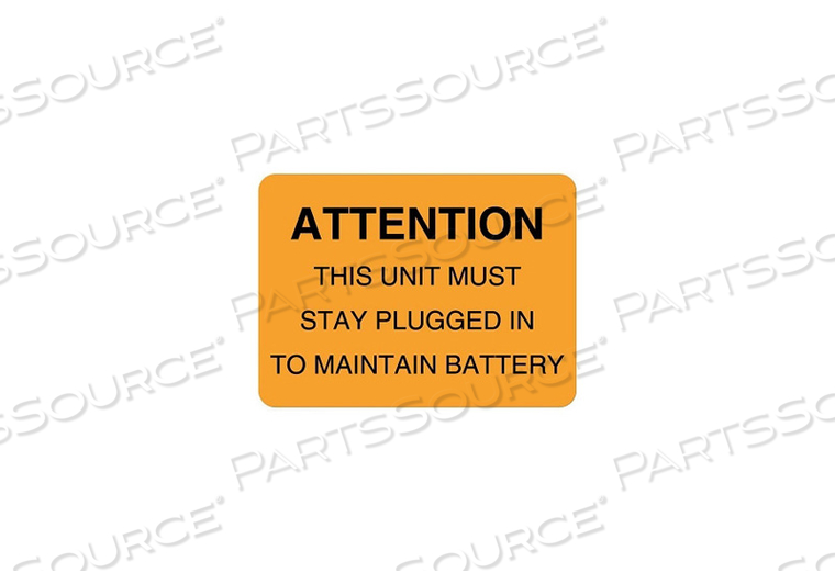 BATTERY & LAMP MAINTENANCE LABEL by United Ad Label