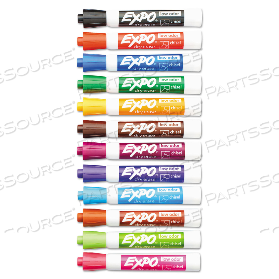 DRY ERASE MARKER SET CHISEL PK12 by Expo