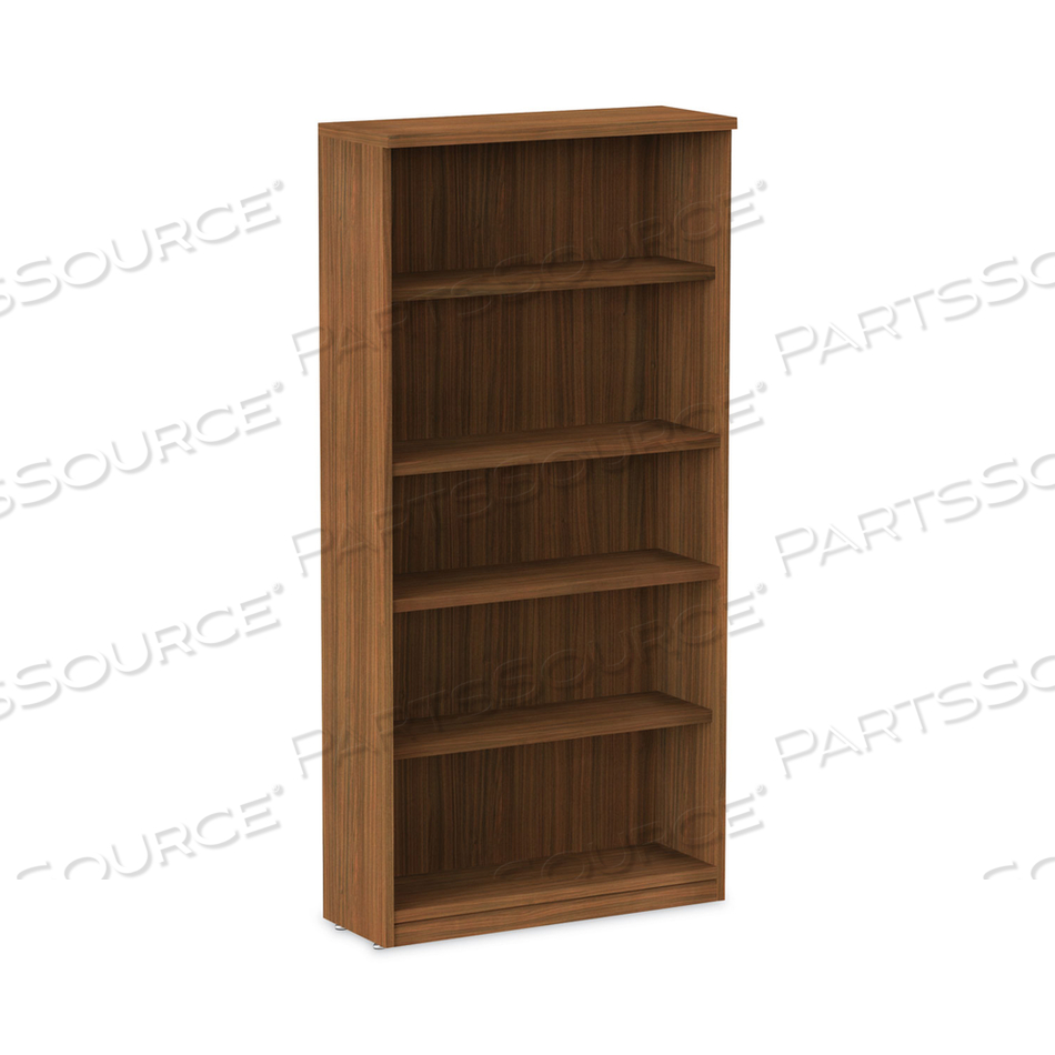 ALERA VALENCIA SERIES BOOKCASE, FIVE-SHELF, 31.75W X 14D X 64.75H, MODERN WALNUT by Alera