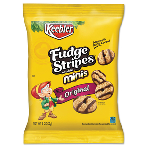 MINI COOKIES, FUDGE STRIPES, 2 OZ SNACK PACK, 8/BOX by Keebler