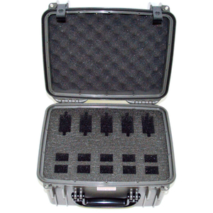 MULTIFIT PISTOL CASE WATERTIGHT, 5 GUN CAP, 15"X12-1/8"X12-1/8" GRAY by Quick Fire Cases