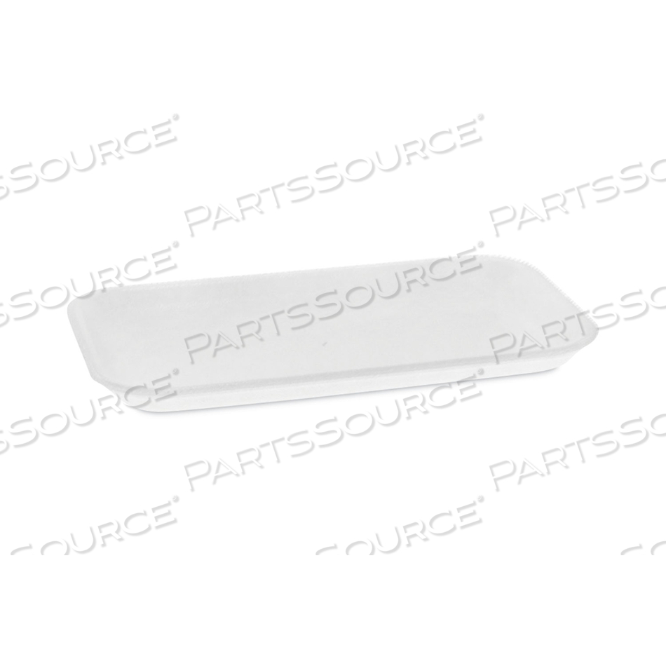 SUPERMARKET TRAY, #17, 8.3 X 4.8 X 0.65, WHITE, FOAM by Pactiv