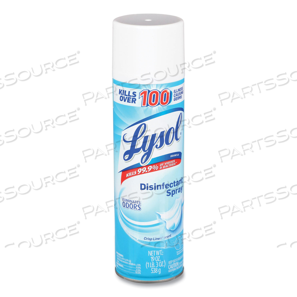 DISINFECTANT SPRAY, CRISP LINEN, 19 OZ AEROSOL SPRAY by Lysol DISINFECTANT SPRAY, CRISP LINEN, 19 OZ AEROSOL SPRAY by Lysol